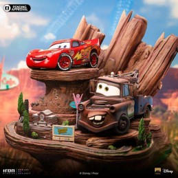 CARS LIGHTNING MCQUEEN AND TOW MATER BDS ART SCALE DELUXE 1/10 STATUA FIGURE IRON STUDIOS