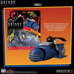 MEZCO TOYS BATMAN THE ANIMATED SERIES 2 5 POINTS BATMAN AND BATCYCLE ACTION FIGURES