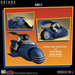 MEZCO TOYS BATMAN THE ANIMATED SERIES 2 5 POINTS BATMAN AND BATCYCLE ACTION FIGURES