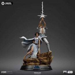 STAR WARS LUKE AND LEIA ART SCALE DELUXE 1/10 STATUA FIGURE IRON STUDIOS