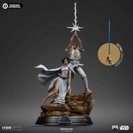 STAR WARS LUKE AND LEIA ART SCALE DELUXE 1/10 STATUA FIGURE IRON STUDIOS