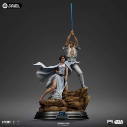 STAR WARS LUKE AND LEIA ART SCALE DELUXE 1/10 STATUA FIGURE IRON STUDIOS