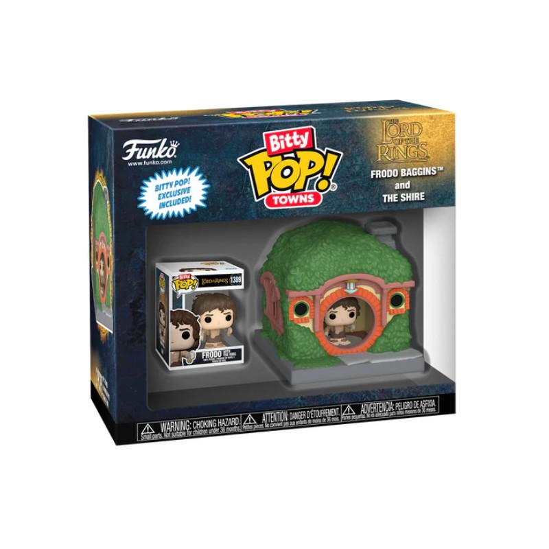 FUNKO BITTY POP! TOWNS THE LORD OF THE RINGS FRODO AND THE SHIRE VINYL MINI FIGURE DIORAMA FUNKO