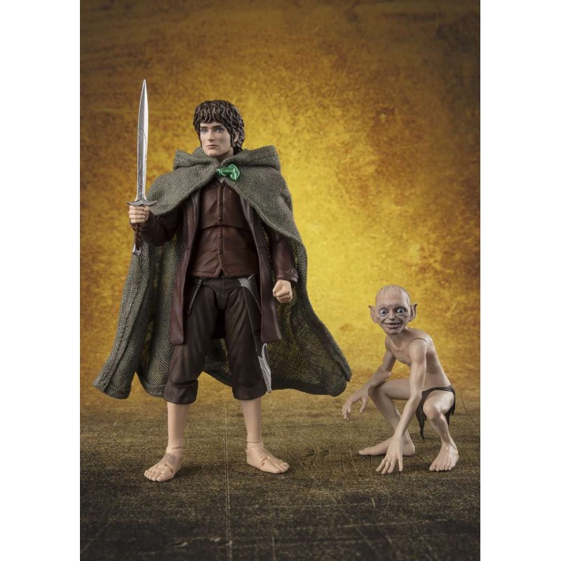 BANDAI THE LORD OF THE RINGS FRODO BAGGINS & GOLLUM SET S.H. FIGUARTS ACTION FIGURE