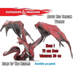 D&D ICONS OF THE REALMS ADULT RED DRAGON TYRANT MINIATURE FIGURE WIZKIDS