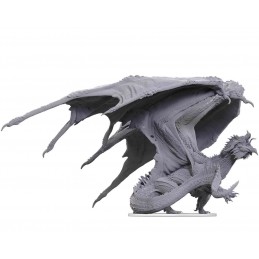 WIZKIDS DUNGEONS & DRAGONS ADULT RED DRAGON TYRANT UNPAINTED ICONS OF THE REALMS MINIATURE FIGURE