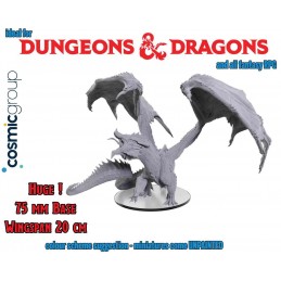 WIZKIDS DUNGEONS & DRAGONS ADULT RED DRAGON TYRANT UNPAINTED ICONS OF THE REALMS MINIATURE FIGURE