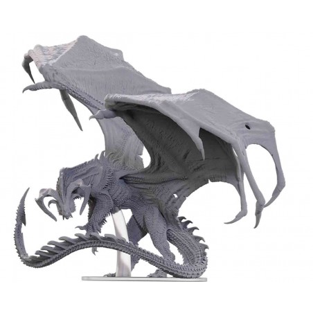 DUNGEONS & DRAGONS ADULT BLACK DRAGON CORRUPTOR UNPAINTED ICONS OF THE REALMS MINIATURE FIGURE