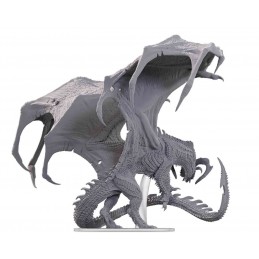 WIZKIDS DUNGEONS & DRAGONS ADULT BLACK DRAGON CORRUPTOR UNPAINTED ICONS OF THE REALMS MINIATURE FIGURE