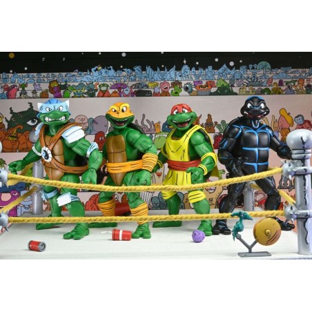 TEENAGE MUTANT NINJA TURTLES ARCHIE COMICS STUMP WRESTLING TURTLES 4-PACK ACTION FIGURES