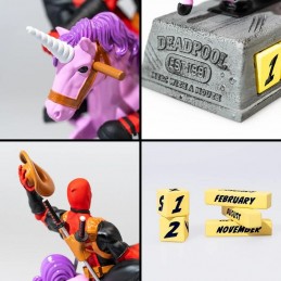 DEADPOOL UNICORN CALENDARIO PERPETUO FIGURE DIORAMA GRUPO ERIK