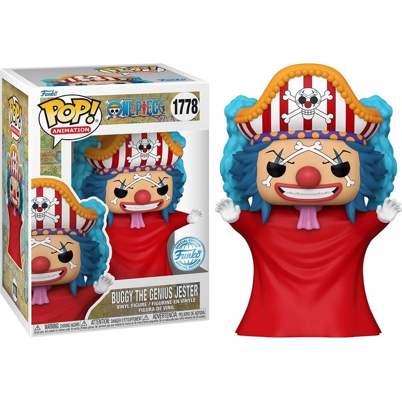 FUNKO POP! ONE PIECE BUGGY THE GENIUS JESTER BOBBLE HEAD FIGURE FUNKO