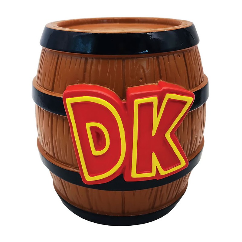 PYRAMID INTERNATIONAL DONKEY KONG DK BARREL SHAPED MONEY BANK