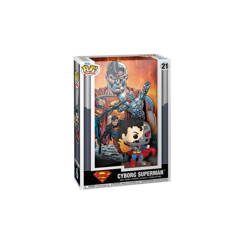 FUNKO POP! COMIC COVERS CYBORG SUPERMAN BOBBLE HEAD FIGURE FUNKO