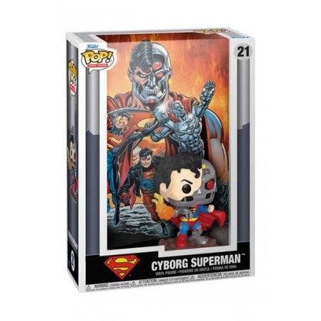 FUNKO POP! COMIC COVERS CYBORG SUPERMAN BOBBLE HEAD FIGURE