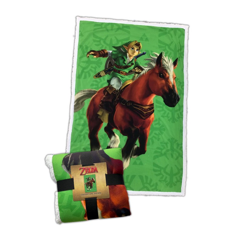 LYO THE LEGEND OF ZELDA LINK AND EPONA FLEECE SHERPA BLANKET 100X150CM