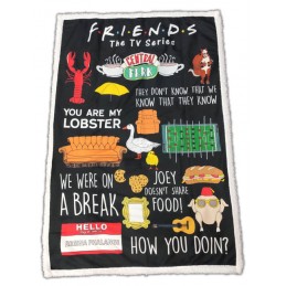 LYO FRIENDS FLEECE SHERPA BLANKET 100X150CM