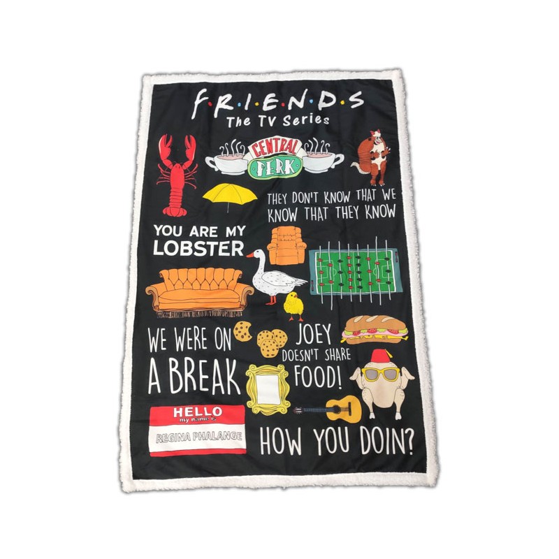 LYO FRIENDS FLEECE SHERPA BLANKET 100X150CM