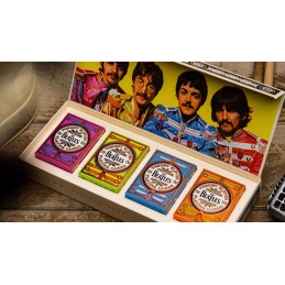 THEORY11 THE BEATLES POKER PLAYING CARDS PREMIUM BOX SET 4 DECKS