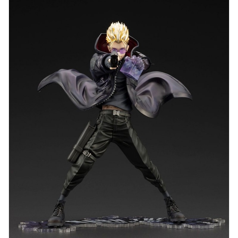 KOTOBUKIYA TRIGUN STAMPEDE ARTFXJ VASH THE STAMPEDE THE GUNMAN IN BLACK VERSION STATUE