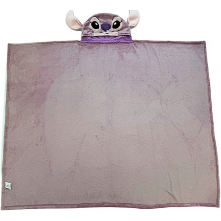 DISNEY STITCH ANGEL FLEECE BLANKET WITH HOOD 120X150CM