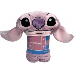 LYO DISNEY STITCH ANGEL FLEECE BLANKET WITH HOOD 120X150CM