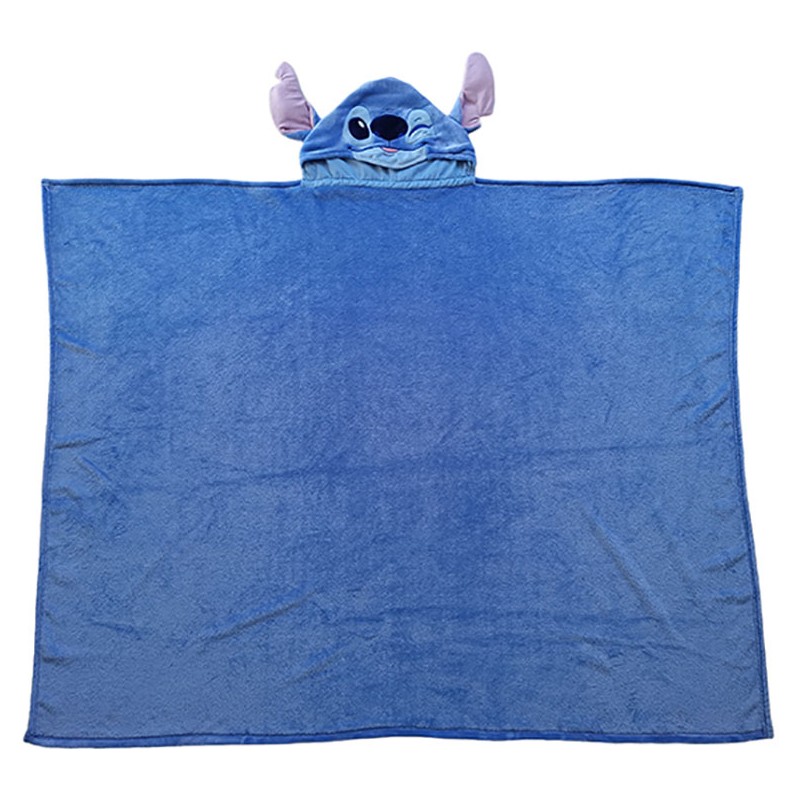 DISNEY STITCH COPERTA PILE CON CAPPUCCIO 120X150CM LYO