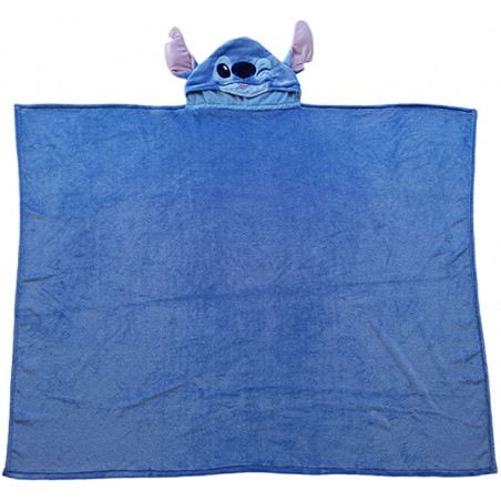 DISNEY STITCH COPERTA PILE CON CAPPUCCIO 120X150CM