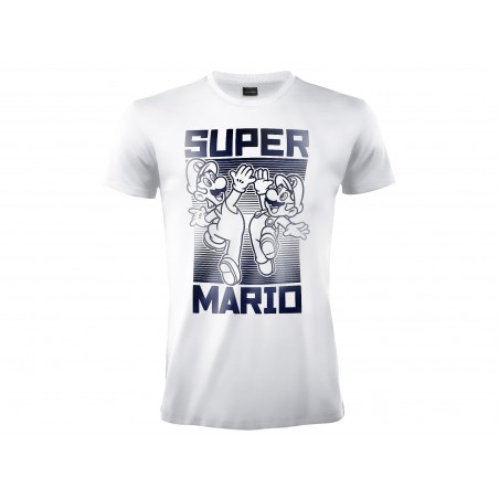 MAGLIA T SHIRT NINTENDO SUPER MARIO HIGH FIVE MARIO E LUIGI