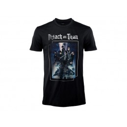 T SHIRT ATTACK ON TITAN GROUP BLACK