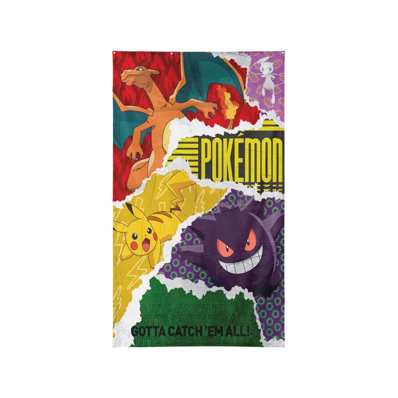 POKEMON GOTTA CATCH 'EM ALL WALL DECOR 125X85CM TELO DECORATIVO LYO