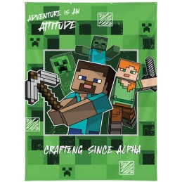 MINECRAFT CRAFTING SINCE ALPHA WALL DECOR 125X85CM TELO DECORATIVO LYO