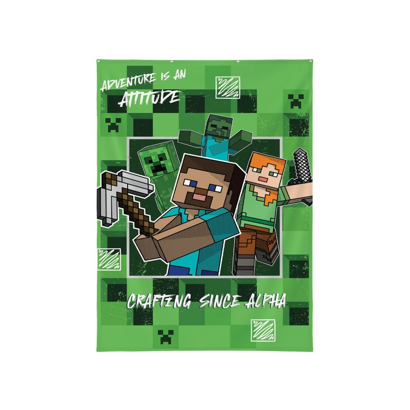 LYO MINECRAFT CRAFTING SINCE ALPHA WALL DECOR 125X85CM