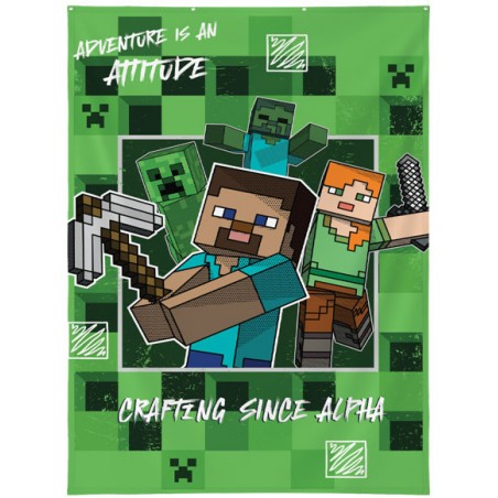 MINECRAFT CRAFTING SINCE ALPHA WALL DECOR 125X85CM