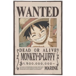 ONE PIECE MONKEY D.LUFFY WANTED WALL DECOR 125X85CM TELO DECORATIVO LYO