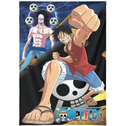 ONE PIECE MONKEY D.LUFFY E ENER WALL DECOR 125X85CM TELO DECORATIVO LYO