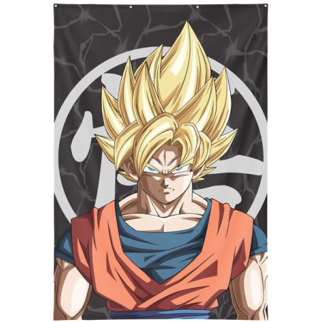 DRAGON BALL Z GOKU SUPER SAIYAN WALL DECOR 125X85CM TELO DECORATIVO