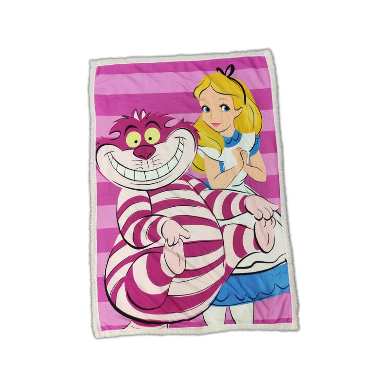 LYO ALICE IN WONDERLAND FLEECE SHERPA BLANKET 100X150CM