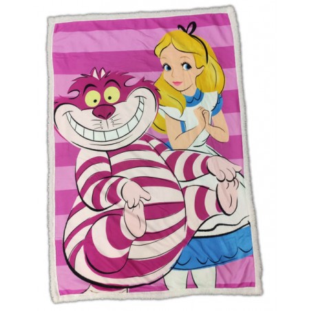 ALICE IN WONDERLAND FLEECE SHERPA BLANKET 100X150CM