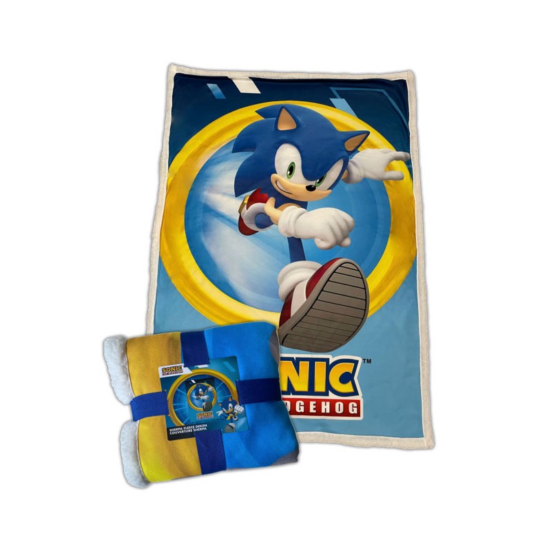 SONIC THE HEDGEHOG COPERTA IN PILE SHERPA 100X150CM LYO