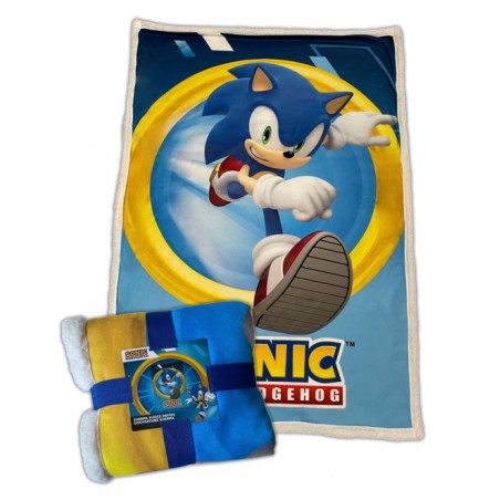 SONIC THE HEDGEHOG FLEECE SHERPA BLANKET 100X150CM