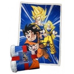 DRAGON BALL Z GOKU TRANSFORMATIONS COPERTA IN PILE SHERPA 100X150CM LYO