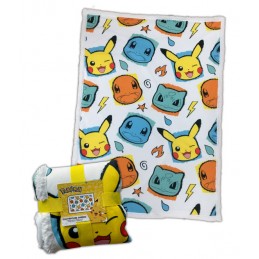 POKEMON FACES COPERTA IN PILE SHERPA 100X150CM LYO