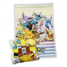 LYO POKEMON PIKACHU AND EEVEE EVOLUTIONS FLEECE SHERPA BLANKET 100X150CM