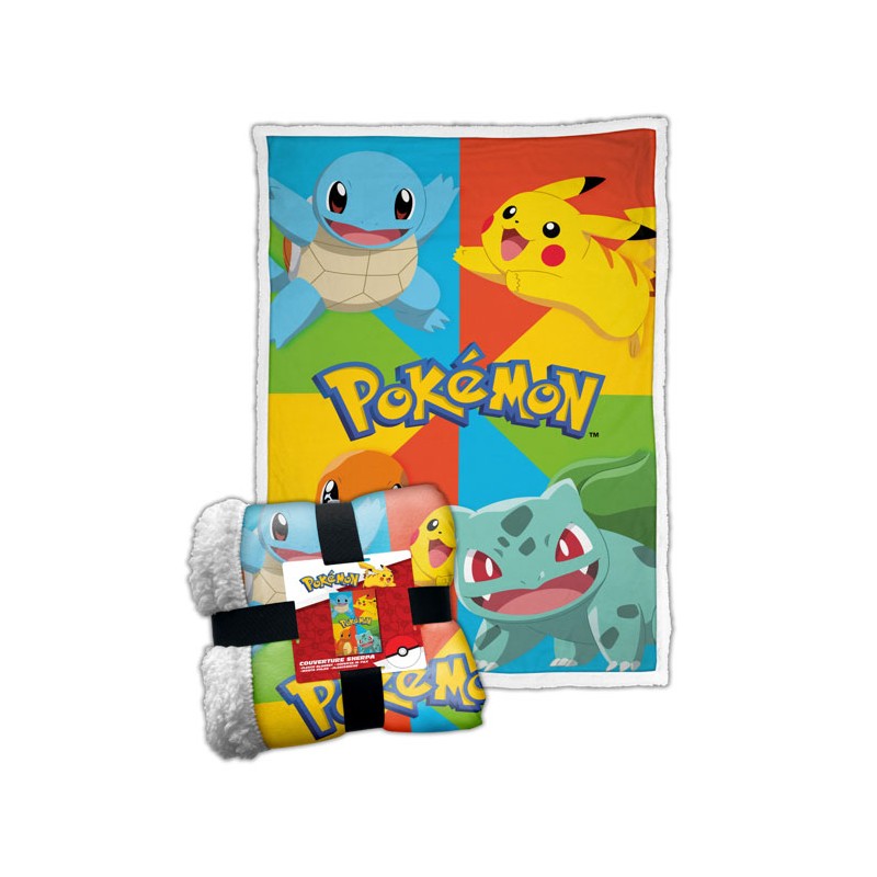 POKEMON STARTERS COPERTA IN PILE SHERPA 100X150CM LYO