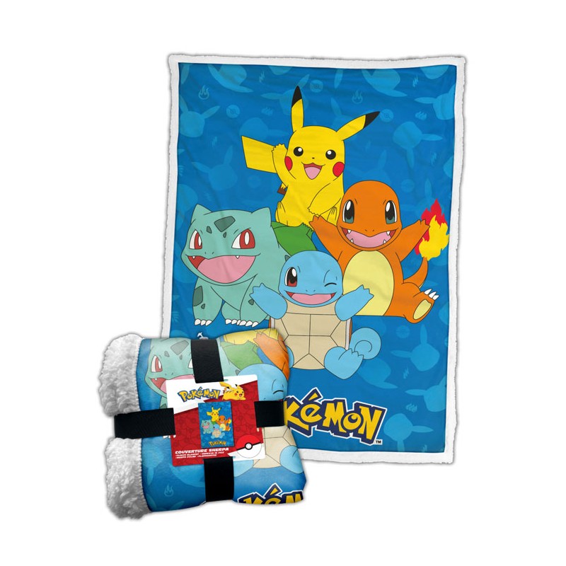 POKEMON HAPPY CREW COPERTA IN PILE SHERPA 100X150CM LYO