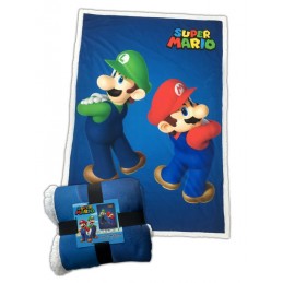 LYO SUPER MARIO AND LUIGI FLEECE SHERPA BLANKET 100X150CM