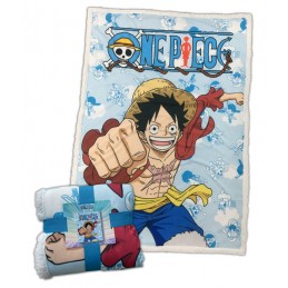 ONE PIECE LOGO MONKEY D.LUFFY COPERTA IN PILE SHERPA 100X150CM LYO