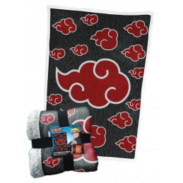 LYO NARUTO SHIPPUDEN AKATSUKI LOGO FLEECE SHERPA BLANKET 100X150CM