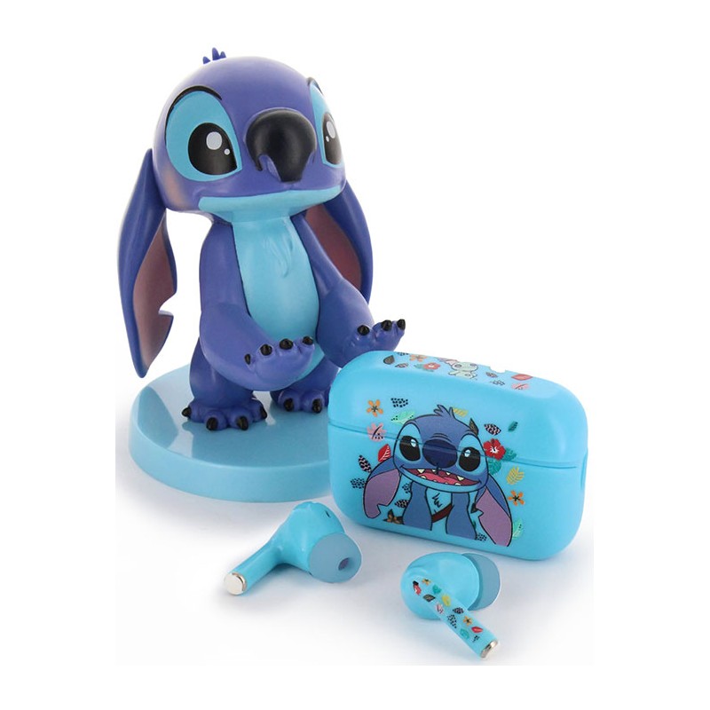 EXQUISITE GAMING DISNEY STITCH EAR BUDS AND CABLE GUY FIGURE BUNDLE